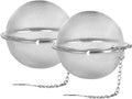 Fu Store 2pcs Stainless Steel Mesh Tea Ball 3.55 inches Tea Strainers | Teas Infuser Strainer Filters for Teas