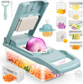 senbowe Ultra-Sharp 420-Grade Hardened Stainless Steel Onion Vegetable Chopper Dicer, 8 Interchangeable Blades, Includes Egg White Separator, Time Saver, 1 Year Warranty