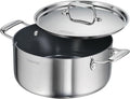 Tramontina Utsava Tri-Ply Clad Stainless Steel 5-Quart Casserole with Lid | Ceramic Non Stick Interior, Induction-Ready Dutch Oven Pot