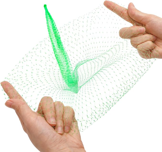 Hedume 400 Pcs Mesh Nylon Netting with Loop Style Closures, 13.8-23.6 Inch 4 Sizes Reusable Produce Mesh Bags, Expandable Plastic Produce Bags for Fruit, Seafood, Crab, Garlic, Egg