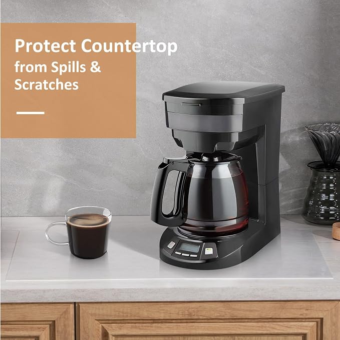 Clear Silicone Countertop Protector Mat, Non Slip & Heat Resistant Mats for Kitchen Countertop (23.6" *15.7")