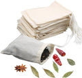 10Pcs Reusable Tea Filter Bag, Soup, Bone Broth Brew, Spice, Muslin Strainer, Natural Unbleached Cotton Cheesecloth Bags for Cold Brew Coffee (8x10inch)