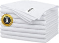 White Microfiber Cleaning Cloth -Pack of 8, Highly Absorbent Cleaning Rags, 16"X12" All Purpose Cleaning Towels for Housekeeping, Kitchen, Car, Lint Free and Reusable Microfiber Towels