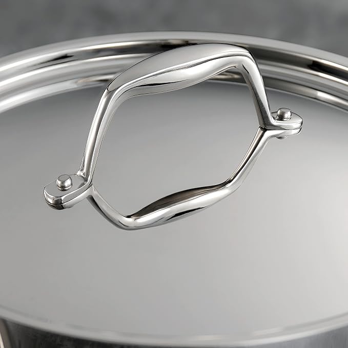 Tramontina Signature Tri-Ply Clad Stainless Steel 3-Quart Braiser Pan | Induction-Ready, Dishwasher-Safe, NSF-Certified, Made in Brazil
