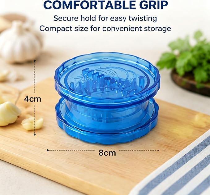 Manual Garlic Twister Mincer, Crusher and Herb Chopper Tool, 2 Pack