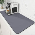 Coffee Mat Super Absorbent Dish Drying Mat Coffee Bar Mat 18"x 36", Grey | Match with Coffee Machine Accessories Large Drying Mats for Kitchen Counter