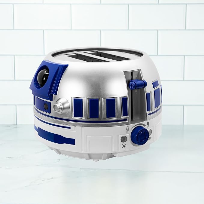 Uncanny Brands Star Wars R2D2 Deluxe Toaster - Lights-Up and Makes Sounds Like Artoo
