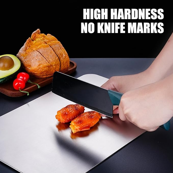 Titanium Cutting Board - 2026 New Upgrade 100% Pure Titanium Cutting Boards for Kitchen Double Sided Non Toxic Titanware Cutting Board,Hygiene Durable Dishwasher Safe Chopping Board (12"L x 9"W)