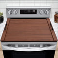 Walnut Noodle Board Stove Cover 30x22 Inch with Handles, Wood Stove Top Cover for Electric and Gas Stovetop, Wooden Kitchen Sink Cover, Decorative Serving Tray