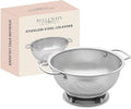 Bellemain Stainless Steel Colander for Kitchen, 3 Qt Pasta & Rice Strainer