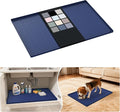 URMONA Waterproof Silicone Under Sink Mat 28'' x 22'' Shelf Liner for Kitchen and Bathroom, Cabinet and Counter Protector, Storage and Organizers, Litter Mat, Pet Cat Puppy Essentials(Navy)