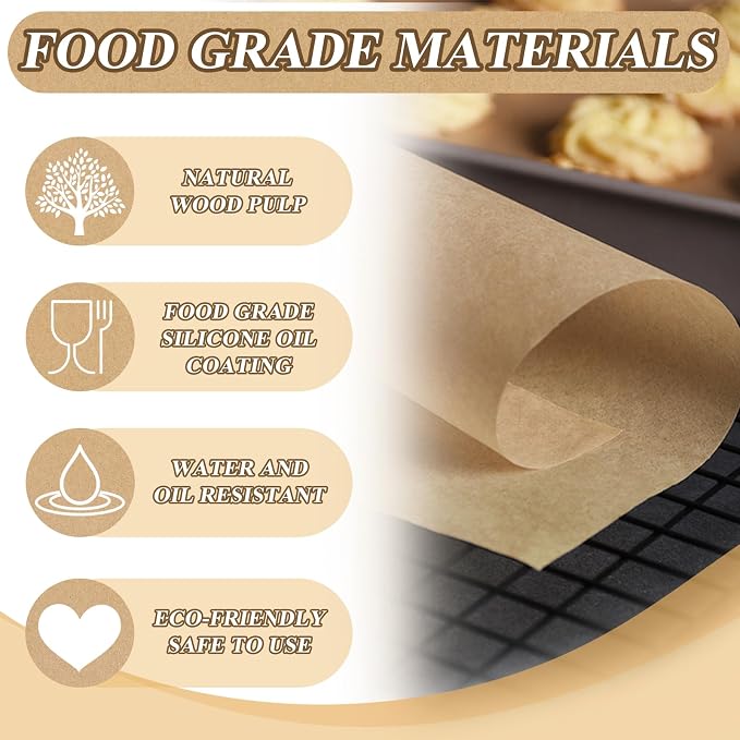 200 PCS Freeze Dryer Tray Mats for Harvest Right Freeze Dryer Trays, Non-Stick Baking Mats One-Off Parchment Paper Compatible with Harvest Right Freeze Dryer Trays (Large - 19.9" x 8.4")