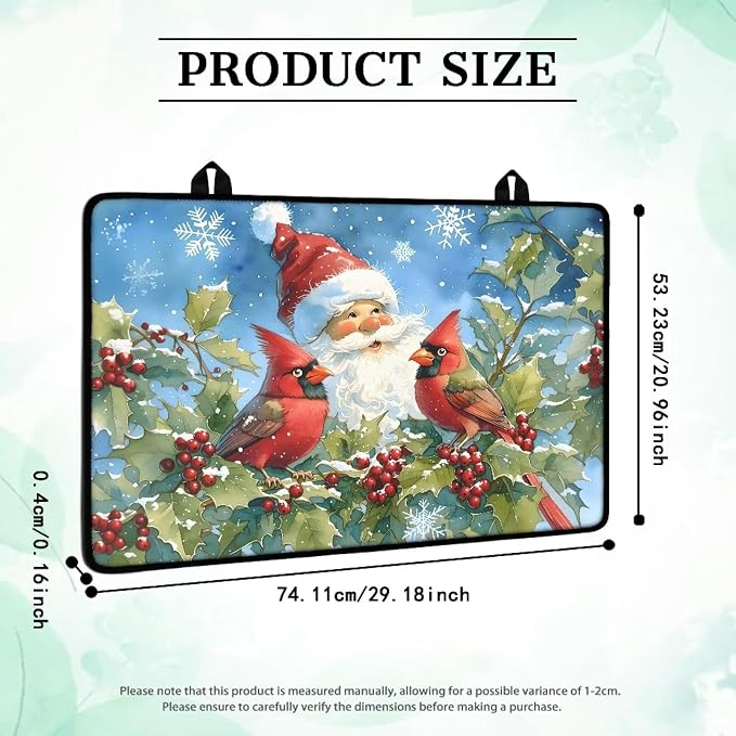 Santa Claus Cardinal Extra Large Stove Top Cover for Electric, Ceramic Glass Electric Stove Top Cover, Range Protector for Gas Burners, Dish Drying Mat for Kitchen, Washable(30"x21")