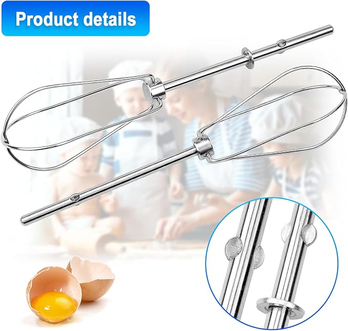 AMI PARTS W10490648 Hand Mixer Turbo Beater Compatible with KitchenAid | 2 PACK Replaces KHM2B, KHM5, AP5644233, PS4082859, W10240913