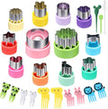 CECEAOAIME 12 pcs Mini Cookie Cutters Vegetable Cutter Fruit Stamps Mold