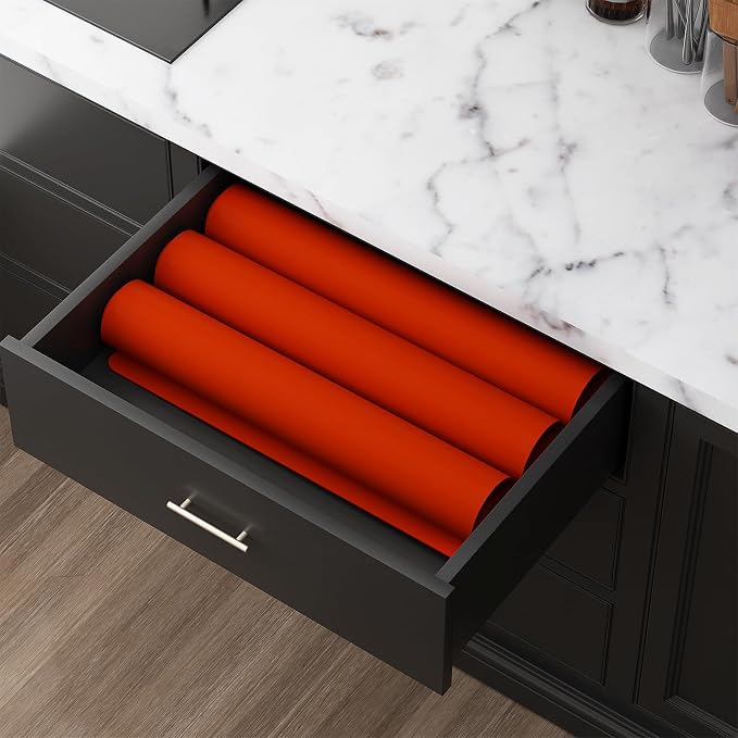 Silicone Protector Mat 47x24 Inch,Orange | 1.3mm silicone mat, heat resistant, non-slip & waterproof. Ideal for baking, painting, resin, welding and table protection.