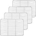 P&P CHEF 4 Pcs Baking Wire Rack for Cooling, 9.7 Inch | Rectangle Cooling Racks for Cooking and Roasting, Fit for Oven Pan, Healthy & Non-Toxic, Rust Free & Dishwasher Safe
