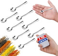8PCS Tiny Spoons Upgraded Larger Size 3.56 inch - Mini Stainless Steel Spoons for Salt Jars Spice Jars, SUS 304 Food Grade Seasoning Spoon for Powder Spices, Pepper, Sugar, Coffee