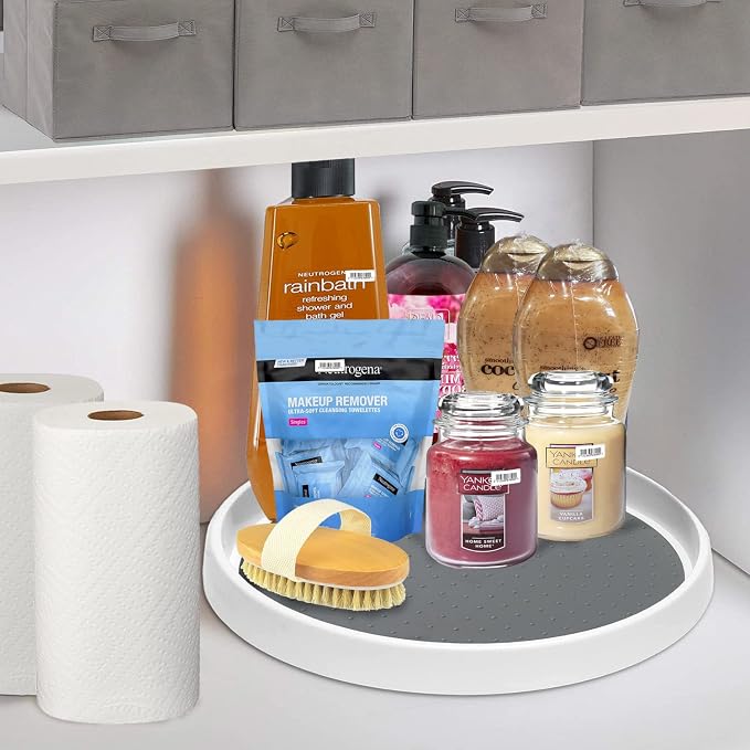Set of 2, 12 Inch Non-Skid Lazy Susan Organizer, Pantry Lazy Susan Turntable for Cabinet, Kitchen Cabinet Organizer, Pantry Organization and Storage -Size- 12"x1.5" | Pantry Lazy Susan Turntable for Cabinet, Kitchen Cabinet Organizer, Pantry Organizati...