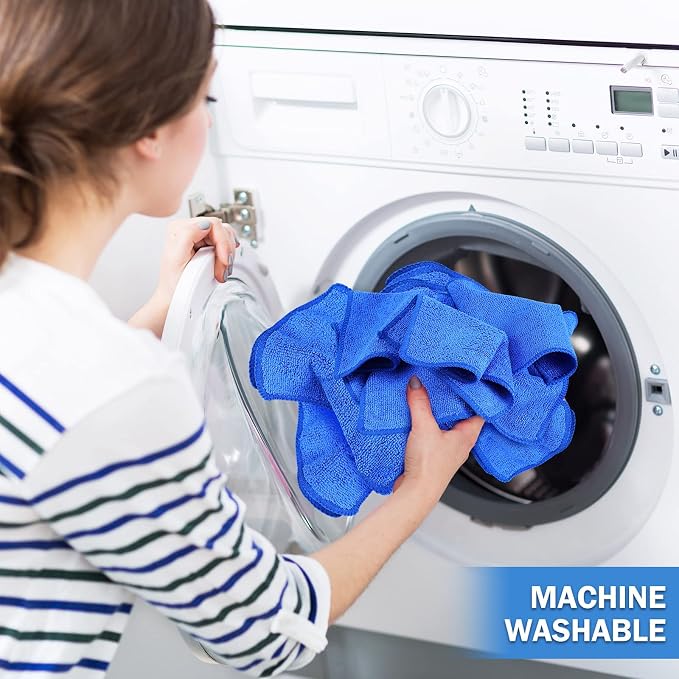50 Pcs Dry Erase Cloth,6 X 6 Inch,Blue | Cleaning Rags Reasonable Whiteboard Cloth Kitchen Towels Microfiber Towels Cars Wash