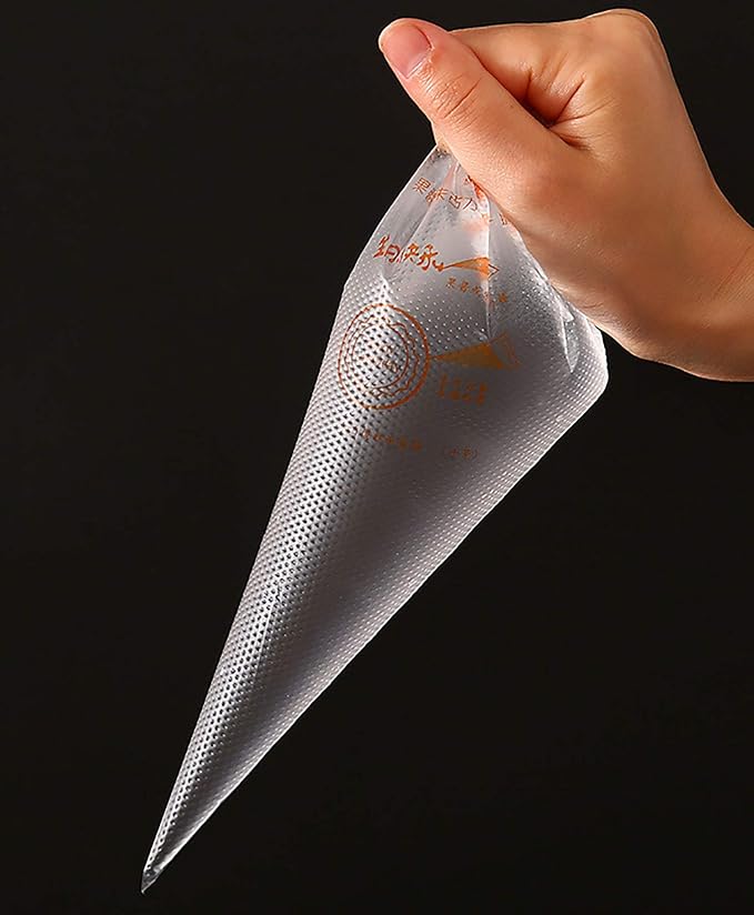 Piping Pastry Bag Pack of 100 Plastic Disposable Cream Pastry Bag Cake Icing Sugarcraft Cupcake Piping Decorating Tool For Baking Supplies (Large 15''x13.7''x9.4'')