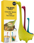 The Nessie Family by OTOTO - Pack of 3 Tea Infuser, Soup Ladle, and Colander - Cute Kitchen Accessories, Cooking Gifts, Funny Kitchen Gadgets, Kitchen Gifts