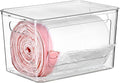 Vtopmart 1 Pack Clear Trash Bag Holder, Stackable Garbage Bag Dispenser | Trash Bag Organizer for 13/30/33 Gallon Bags, Clear Organizer Bins for Under Kitchen Sink, Laundry Room Organization