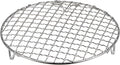 HARFINGTON Round Cooking Rack 7-inch 201 Stainless Steel Cross Wire Barbecue Grill Net with 20mm Legs for Cooking Baking Steaming BBQ