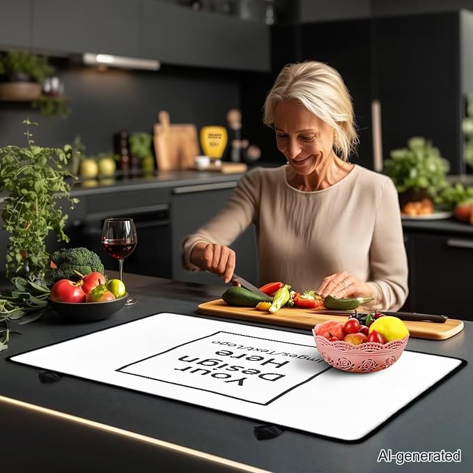 Personalized Stove Top Cover for Electric Stove, Induction Silicone Cooktop Mat, Customized Electric Stove Top Protector Mat Design Your Own Cover Gifts for Home Decor