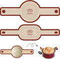 Silicone Bread Sling, Sourdough Transfer, Nonstick, 2 Pack Oval and Round | Easy Cleanup & Reusable Baking Mats, Sour Dough Tools & Supplies for Dutch Oven, Red