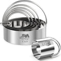 Biscuit Cutter Set for baking 2inch 2.5inch 3inch 3.5inch 4inch 5inch large size Round Cookies Cutter with Handle Professional Baking Dough Tools 6pcs set