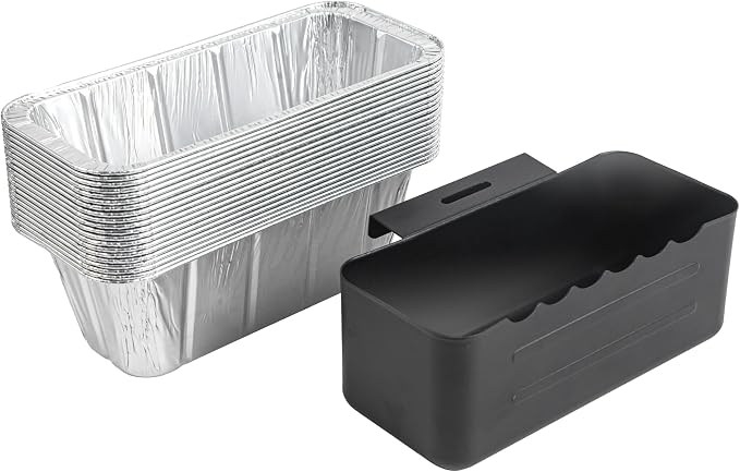 Drip Tray for Blackstone Griddles - Heavy Duty Grease Catcher Fits 17, 22, 28, 30 & 36 Inches, Includes Cup & 20 Disposable Liners, Easy Cleanup