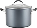 Circulon A1 Series with ScratchDefense Nonstick Induction Cookware, Stockpot with Lid, Pasta Pot, Kitchen Essentials, 8-Quart, Graphite