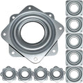 10Pack 3Inch Lazy Susan Hardware Square Rotating Bearing Plate Turntable | Lazy Susan Hardware Base for Serving Trays Kitchen Storage Racks Craft Table Zinc Plated Steel Swivel Plate 500lbs Capacity