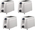 Brentwood Toaster Cool Touch, 2-Slice, White (Pack of 4)