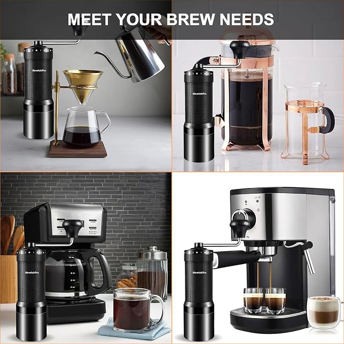 M7 Pro Manual Coffee Grinder,Titanium Conical Burr,35g Capacity | External 72 Grinding Settings.All-round Hand Coffee Grinder for Pour Over Drip French Press Espresso. Portable & Plastic Free