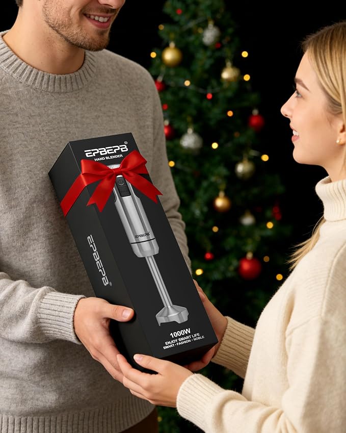 Handheld Immersion Blender, Wired, 11-Speed Adjustable, 1000W Pure Copper Motor, Gift-Box Packaging, Perfect For Smoothies And Soup Mixing, Essential Kitchen Helper