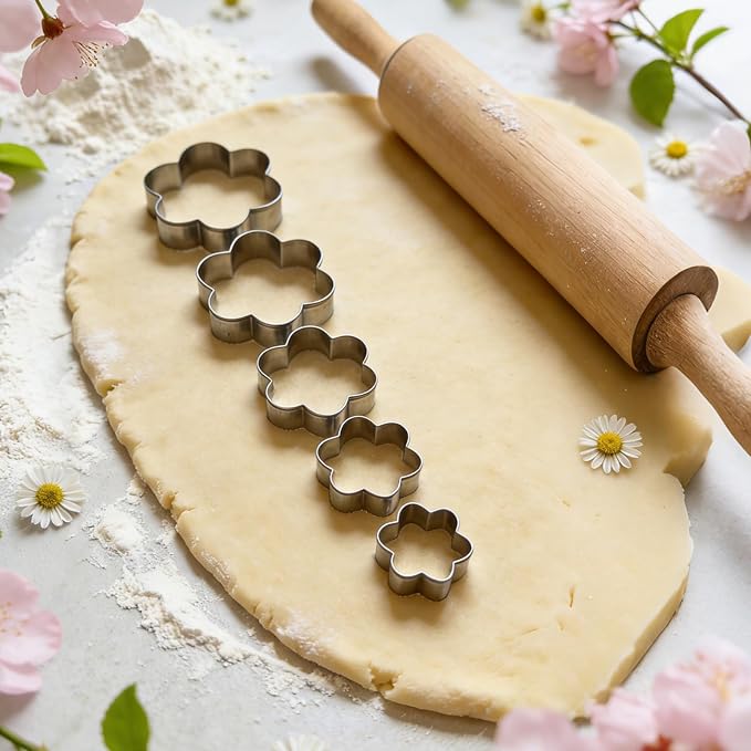 Flower Cookie Cutter, Pack of 5…