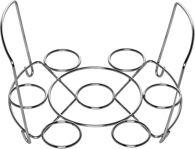 Instant Pot Official Stainless Steel Wire Egg Racks, Set of 2 – Ideal for 6-Quart & 8-Quart Cookers, Ideal for Hard or Soft-Boiled Eggs, Multi-Use Tray for Cooling, Decorating, and Serving | Stackable Egg Holder for 6 & 8 Qt Pressure Cookers, Each Rack...
