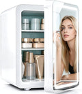 Kikihouse 16L/20L Skincare Fridge with LED Mirror, Small Fridge for Makeup | Portable Skin Care Fridge for Beauty, Cosmetics, Personal Mini Refrigerator for Food, Office, Dorm, Car, Cooler & Warmer