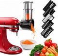 5-Blade For KitchenAid Shredder Attachment Fit Kitchenaid Mixer All Models | Large Feed Chute Cheese Grater, 304 Stainless Steel Blades, Vegetable Shredder, Kitchen Aid Accessories and Attachments