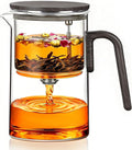 ZENS Magic Teapot with Infuser and Magnetic Lid for Loose Leaf Tea, 28oz | Magic Teapot with Infusers for Loose Tea Steeper, Echanted Tea Pot for Herbal Tea Lovers, Black Walnut Pattern