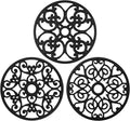 Kirecoo 3PCS Heat Resistant Silicone Trivet Mats for Hot Dishes | Non-Slip Flexible, Protects Table & Countertop, For Pots Pans Teapots, Modern Kitchen Decor