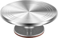 12-Inch Aluminum Alloy Cake Turntable for Frosting, Ultra-Smooth Rotating Icing Stand with Non-Slip Base, Heavy-Duty Decorating Rotating Cake Stand for Baking, DIY Crafts, and Cake Decoration