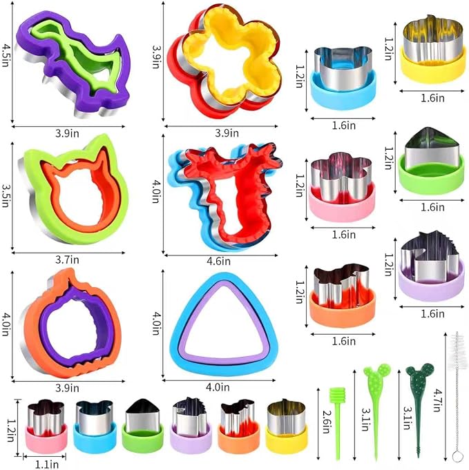 laxizar 18 Pcs Sandwich Cutters Cookie Cutters Uncrustable Bread Maker