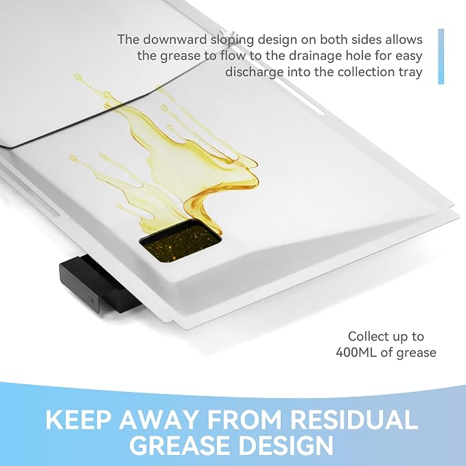 Adjustable Grease Tray with Catch Pan for Nexgrill 720-0888s 720-0888n, 720-0830h Charbroil, Dynaglo, Kenmore, BHG, Grill Master, Backyard, Expert Gas Grill, Universal Drip Pan for Most 3/4/5/6 Burner