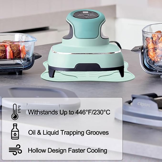 Air Fryer Trivets Silicone for Ninja Crispi, Hot Pads for Ninja Crispi Airfryer Accessories, Versatile Kitchen Countertop Potholders Suitable for Fondue Mats and Spoon Rests