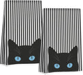 Jztco 2 Pcs Cat Kitchen Towels 24x14 Inch, Cats Gifts Reusable Hand Towels | Cat Lover Gifts for Women Mom Microfiber Dish Cloths for Dishes, Waffle Dish Towels for Kitchen Home Bathroom Decor