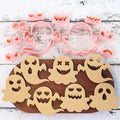 Mini Ghost Cookie Cutters, DIY 3d Halloween Raised Design Cookie Stamps | Cookie Cutter Set suitable for Frosting Decoration, Mini Gingerbread Pie Molds, Day of The Dead Decorations