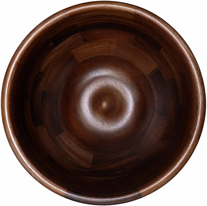 Premium Solid Walnut Wood Mixing Bowl, Compatible with KitchenAid 4.5 & 5 QT Tilt-Head Stand Mixer, Wooden Mixing Bowls for Mixer with Stainless Steel Locking Base, A Thoughtful Gift for Mixer Owners